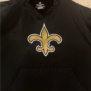 Fanatics Black Pullover Hoodie with Gold Fleur-de-Lis Includes bandana